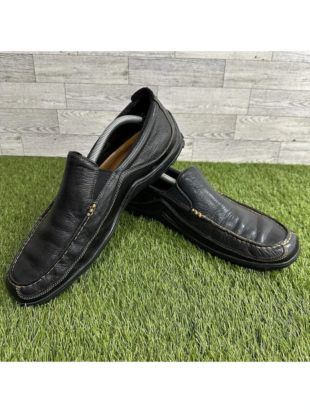 Cole Haan Men’s 12M Black Leather Slip-On Loafers C03557 Dress Shoes Comfort